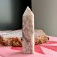 Druzy White Fluorite, Amethyst & Agate Tower No 1
