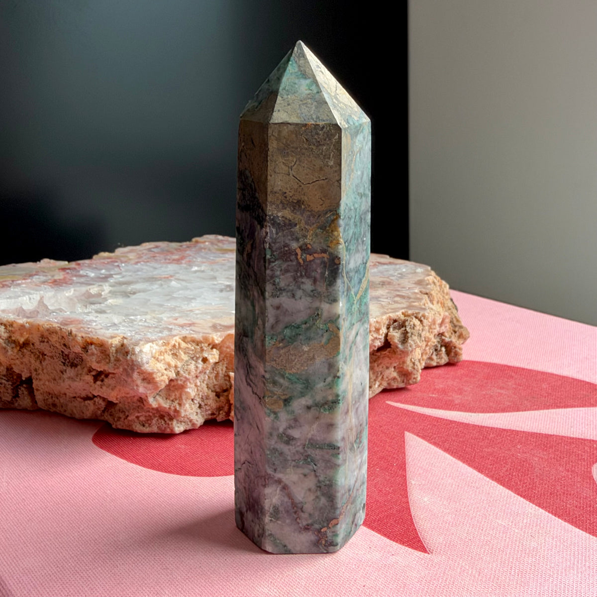Jade with Pyrite Tower No 18