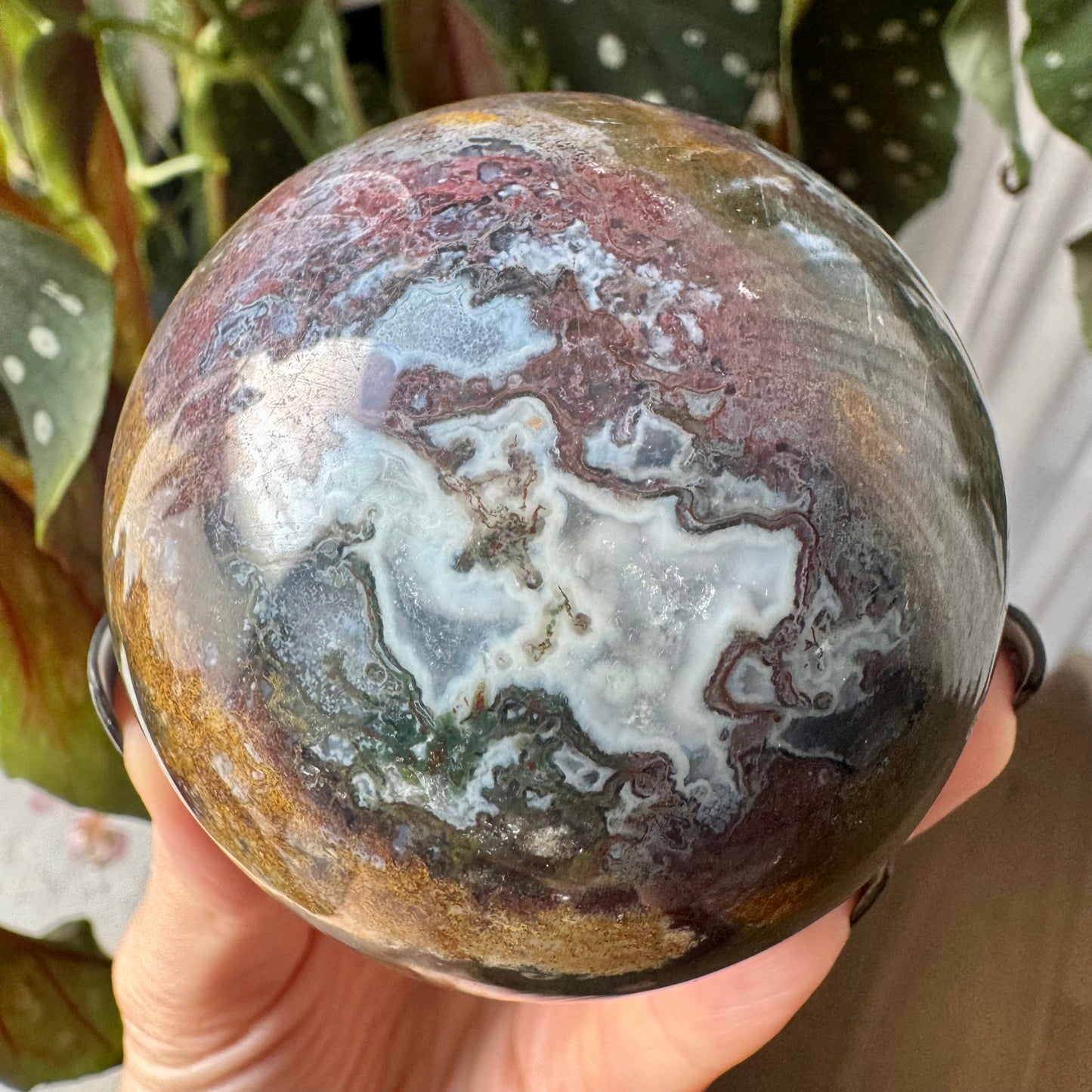 Druzy Purple Moss Agate Sphere No 7