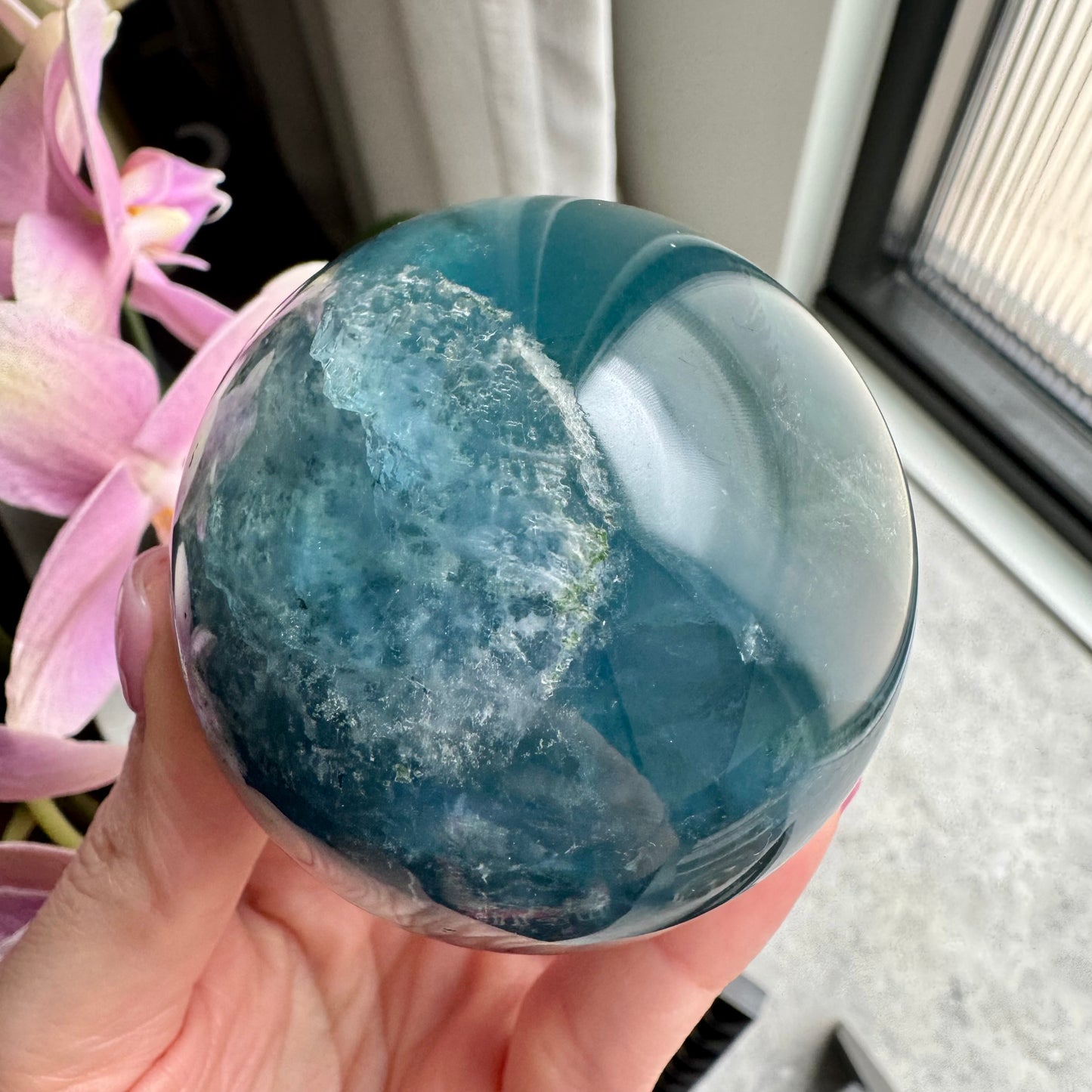 Blue Fluorite Sphere