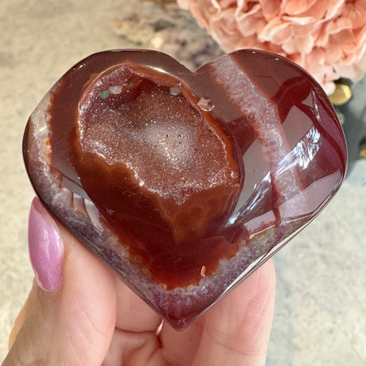 Druzy Carnelian Heart No 40