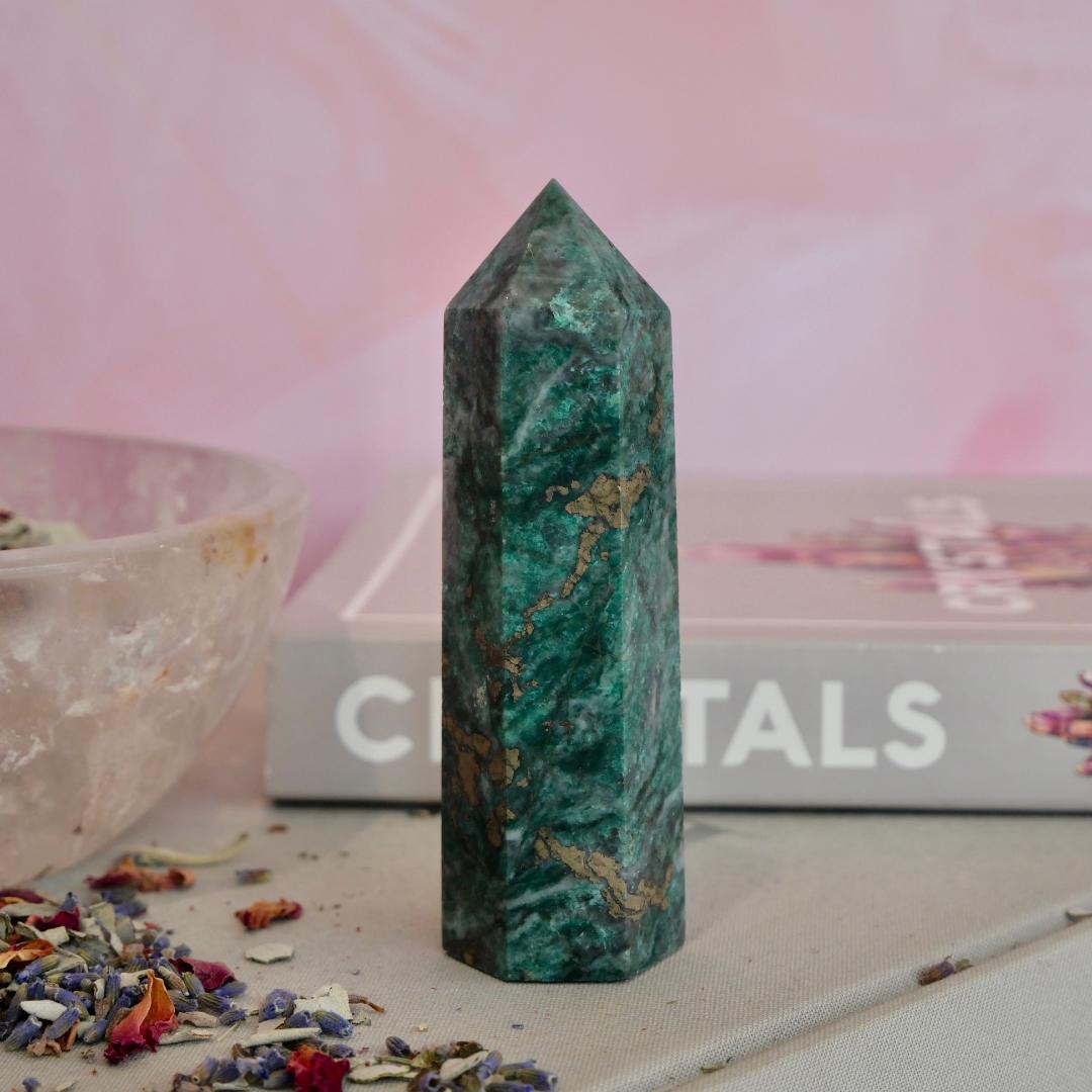 Jade with Pyrite Tower No 17