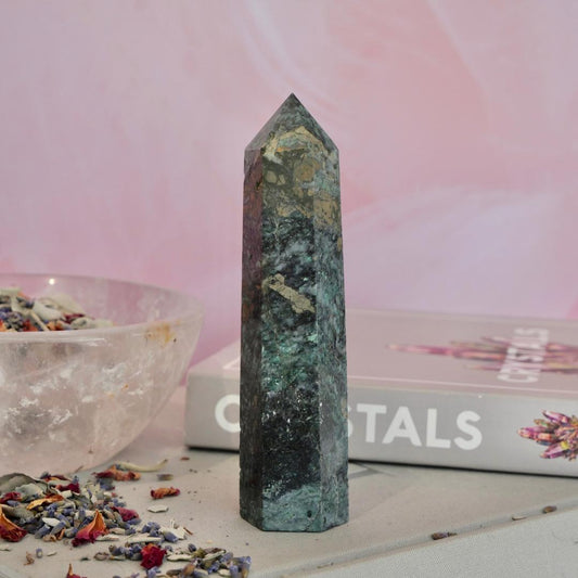 Jade with Pyrite Tower No 19