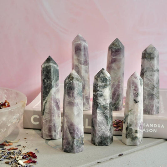 Kunzite with Pyrite Medium Towers