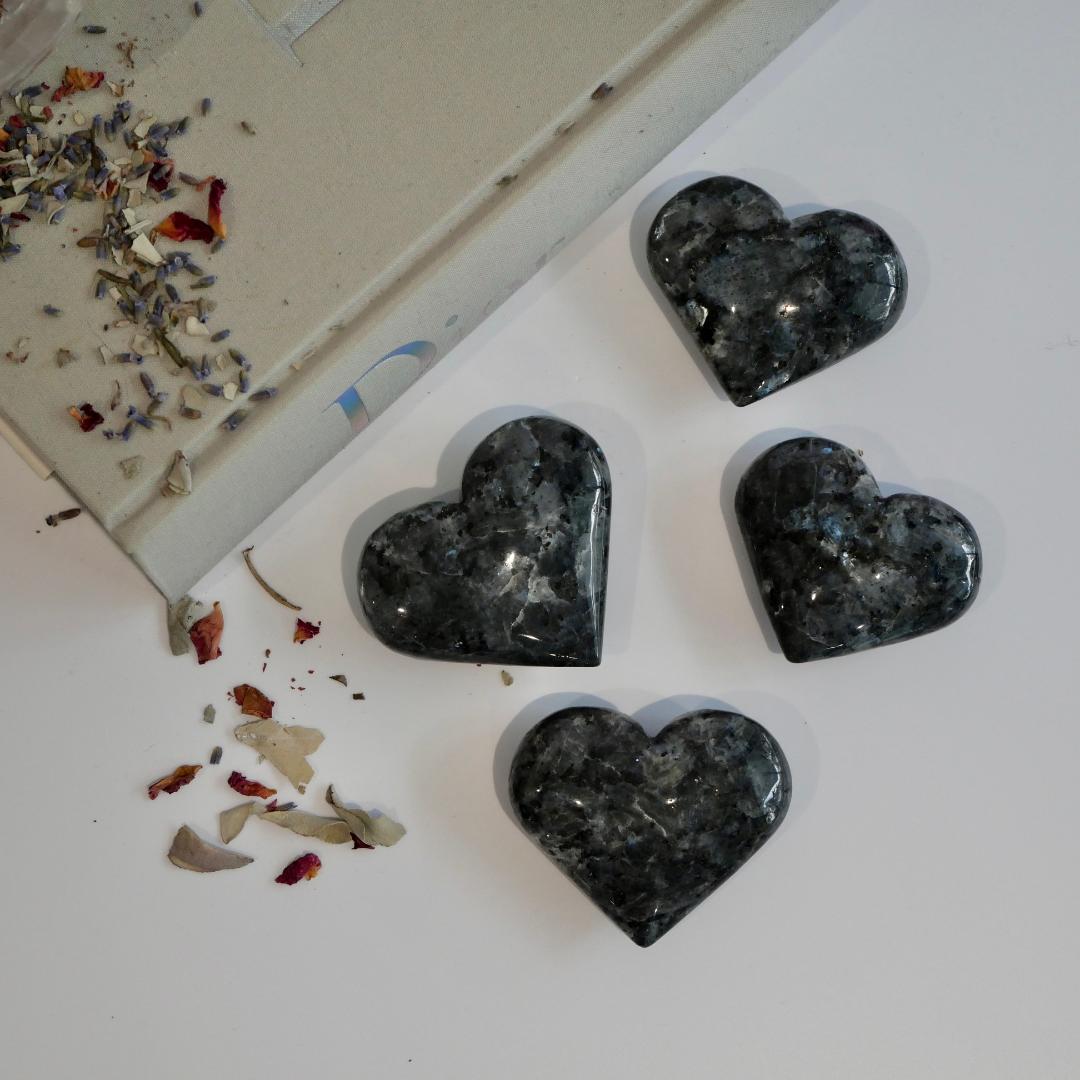 Larvikite Hearts