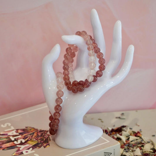 Ombre Strawberry Quartz Bracelets