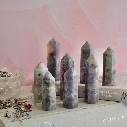 Pegmatite Towers - Lepidolite, Pink Tourmaline & Smokey Quartz