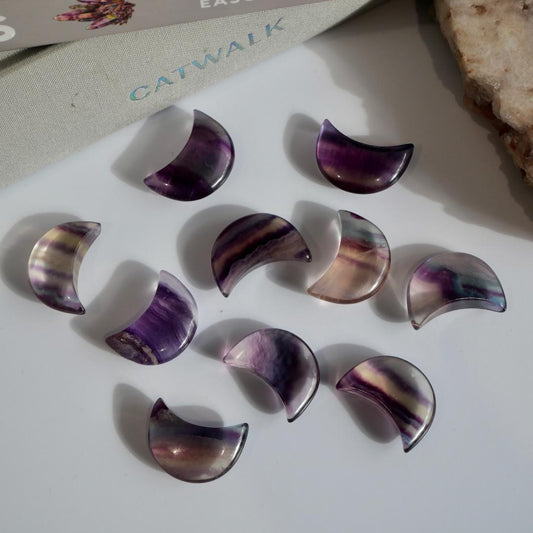 Rainbow Fluorite Mini Moons