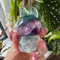 Rainbow Fluorite Sitting Labubu No1