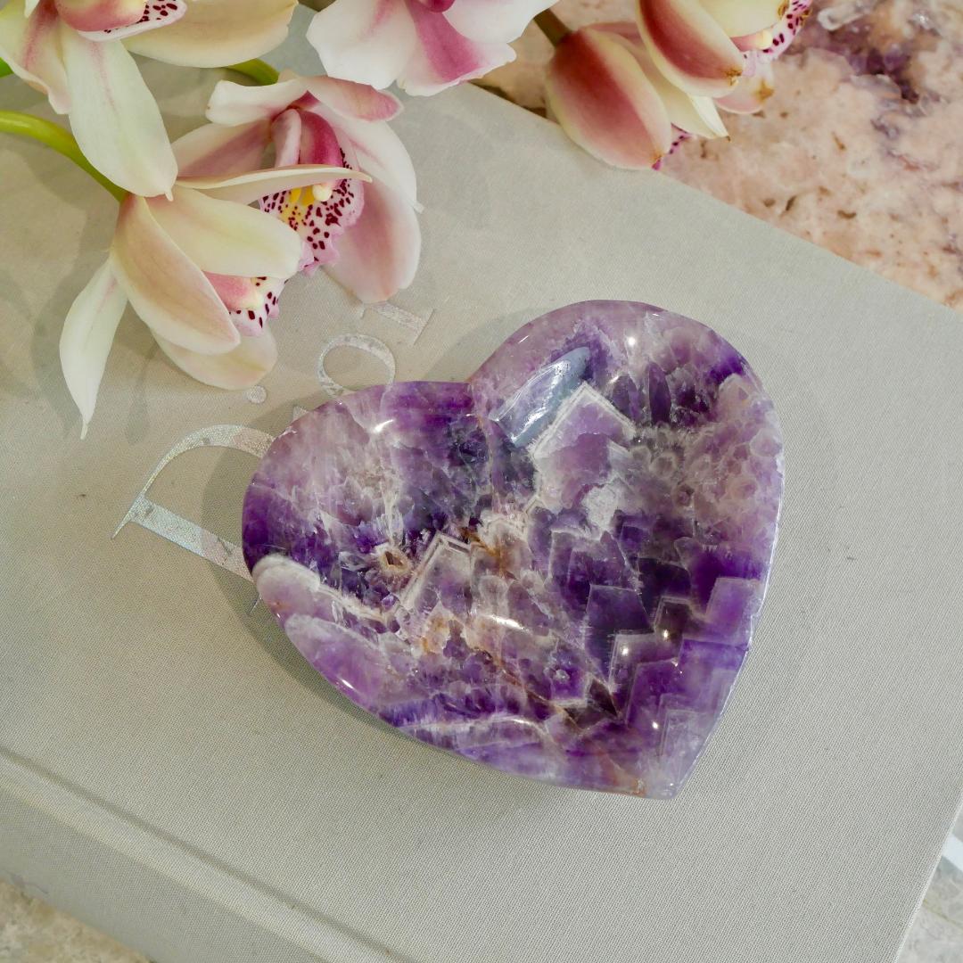 Dream Amethyst Heart Bowls