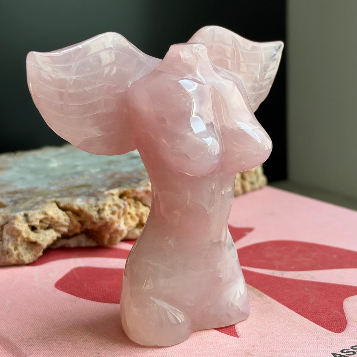 Rose Quartz Goddess Angel
