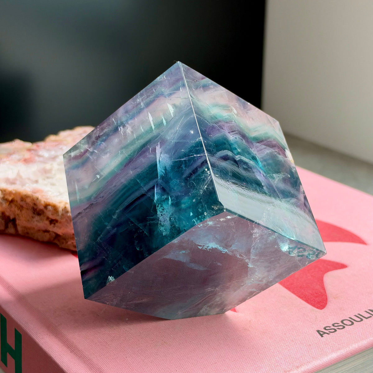 Rainbow Fluorite Cube No 271