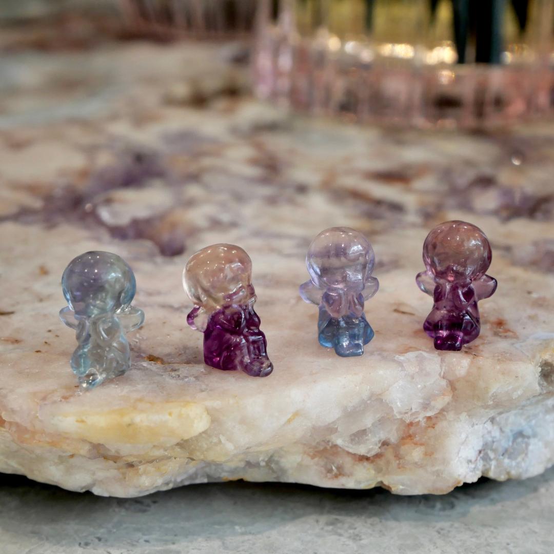 Mini Rainbow Fluorite Angels