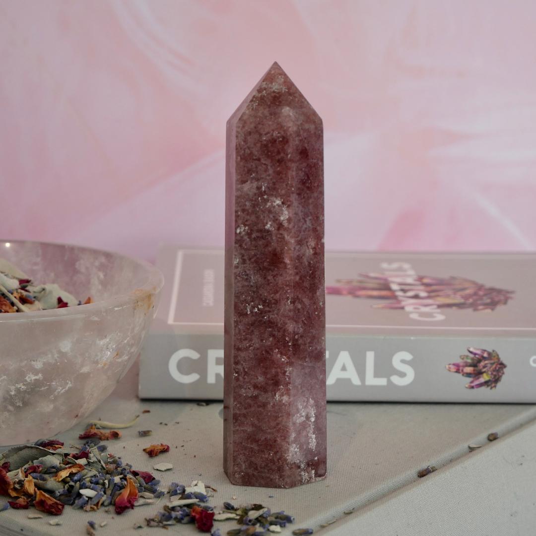 Strawberry Quartz Tower No 376