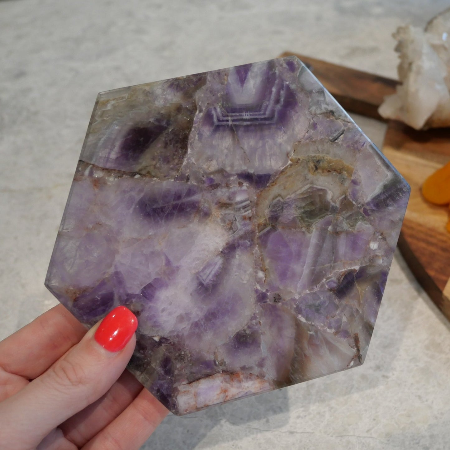 Dream Amethyst Hexagon Set of 4 Coasters