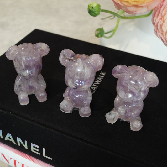 Amethyst Resin Bears