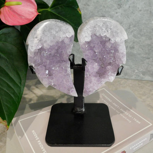 Amethyst Angel Wings on Stand No 231