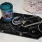 Black Agate Rectangle Platter with angled edges