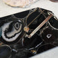 Black Agate Rectangle Platter with angled edges