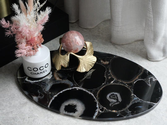 Black Agate Oval Platter