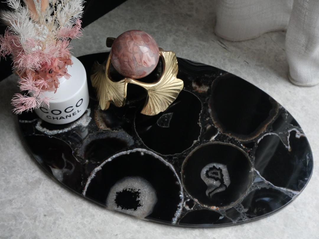 Black Agate Oval Platter