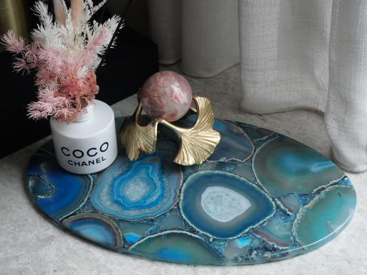 Blue Agate Oval Platter