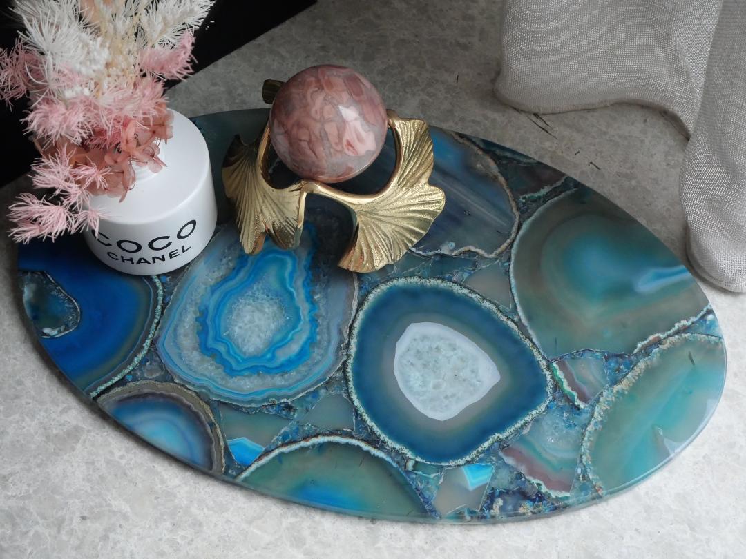 Blue Agate Oval Platter