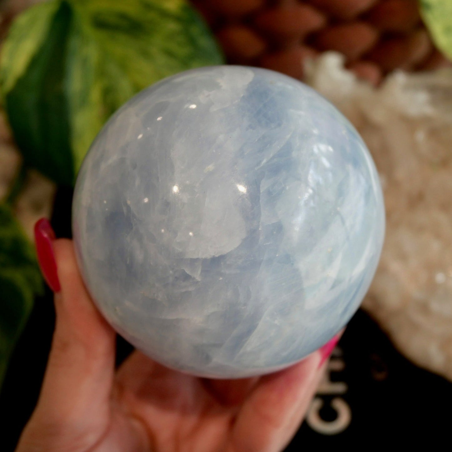 Blue Calcite Sphere 79mm No 27