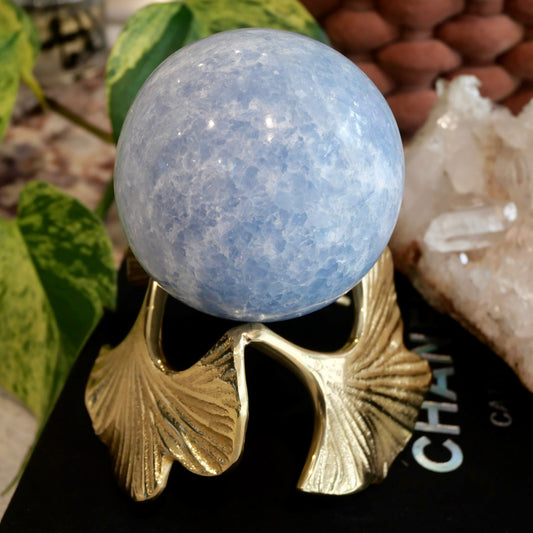 Blue Calcite Sphere 80mm No 28