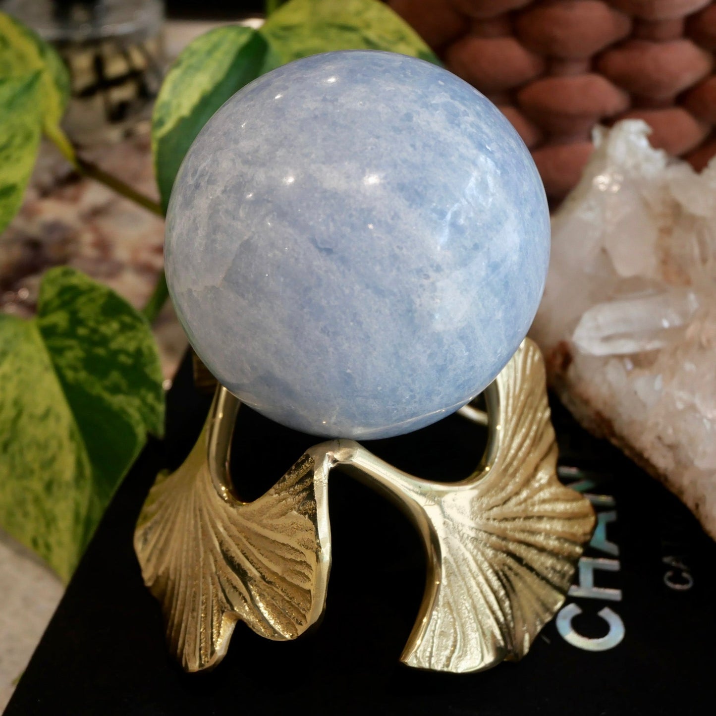 Blue Calcite Sphere 80mm No 28