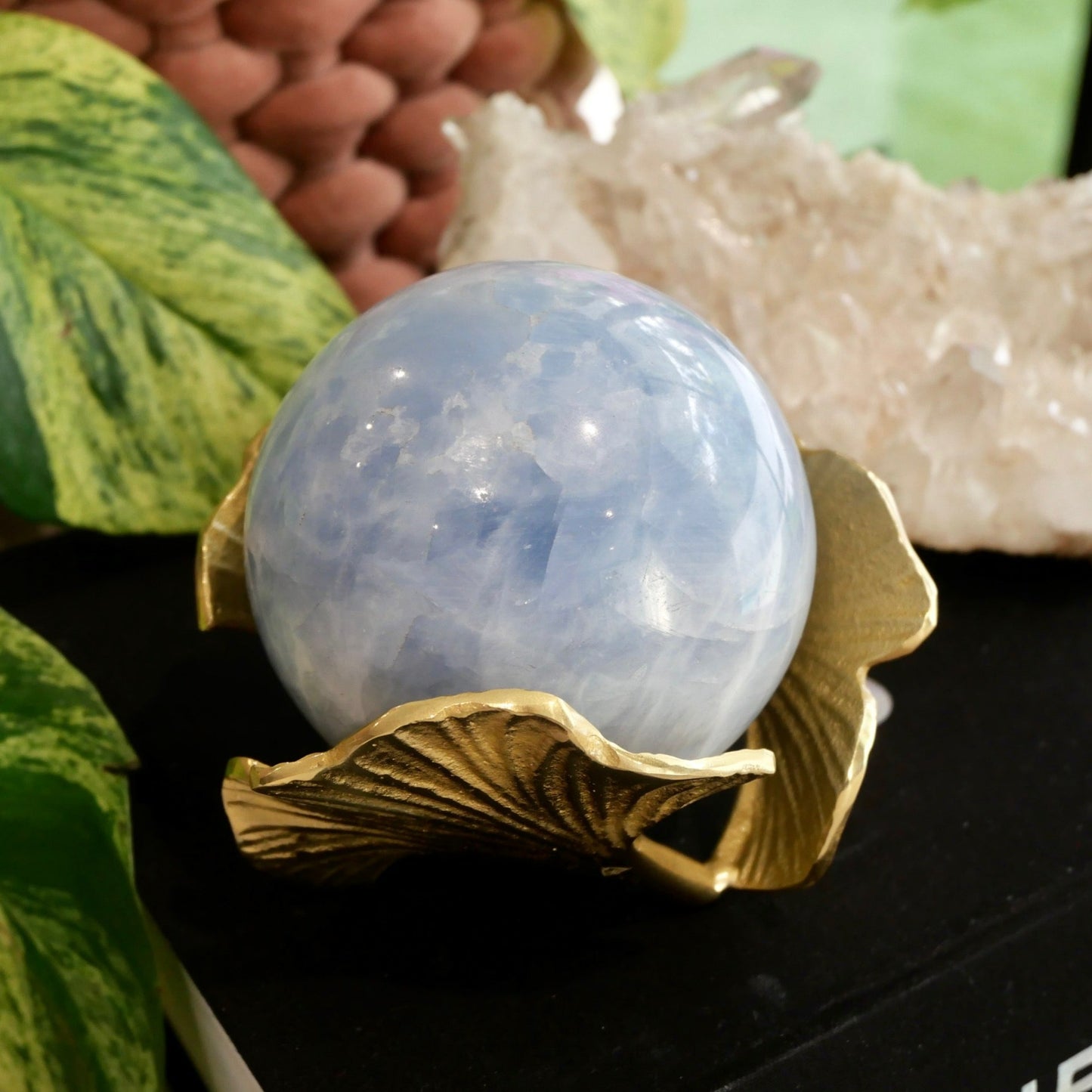 Blue Calcite Sphere 85mm No 30