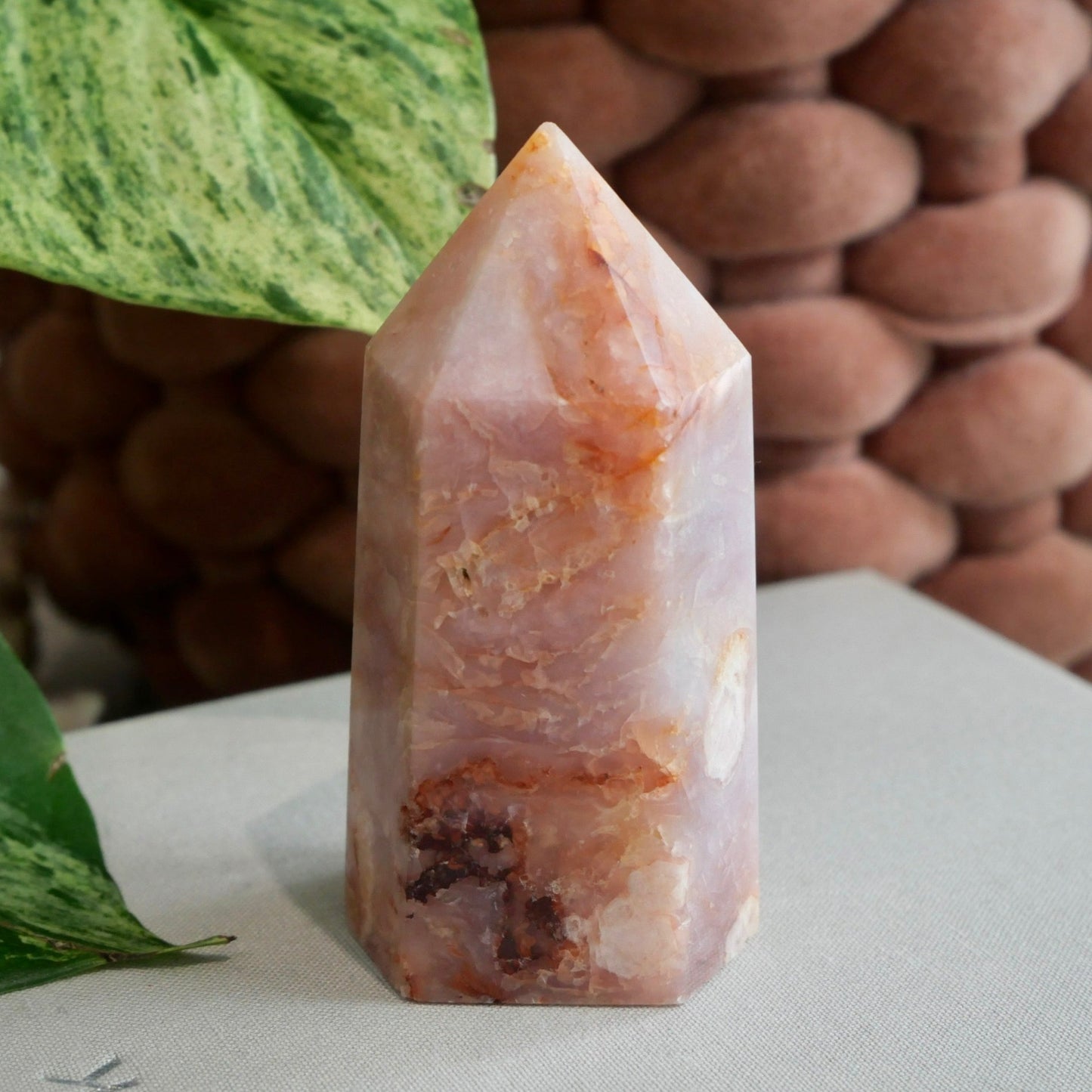 Carnelian with Flower Agate Tower No 93