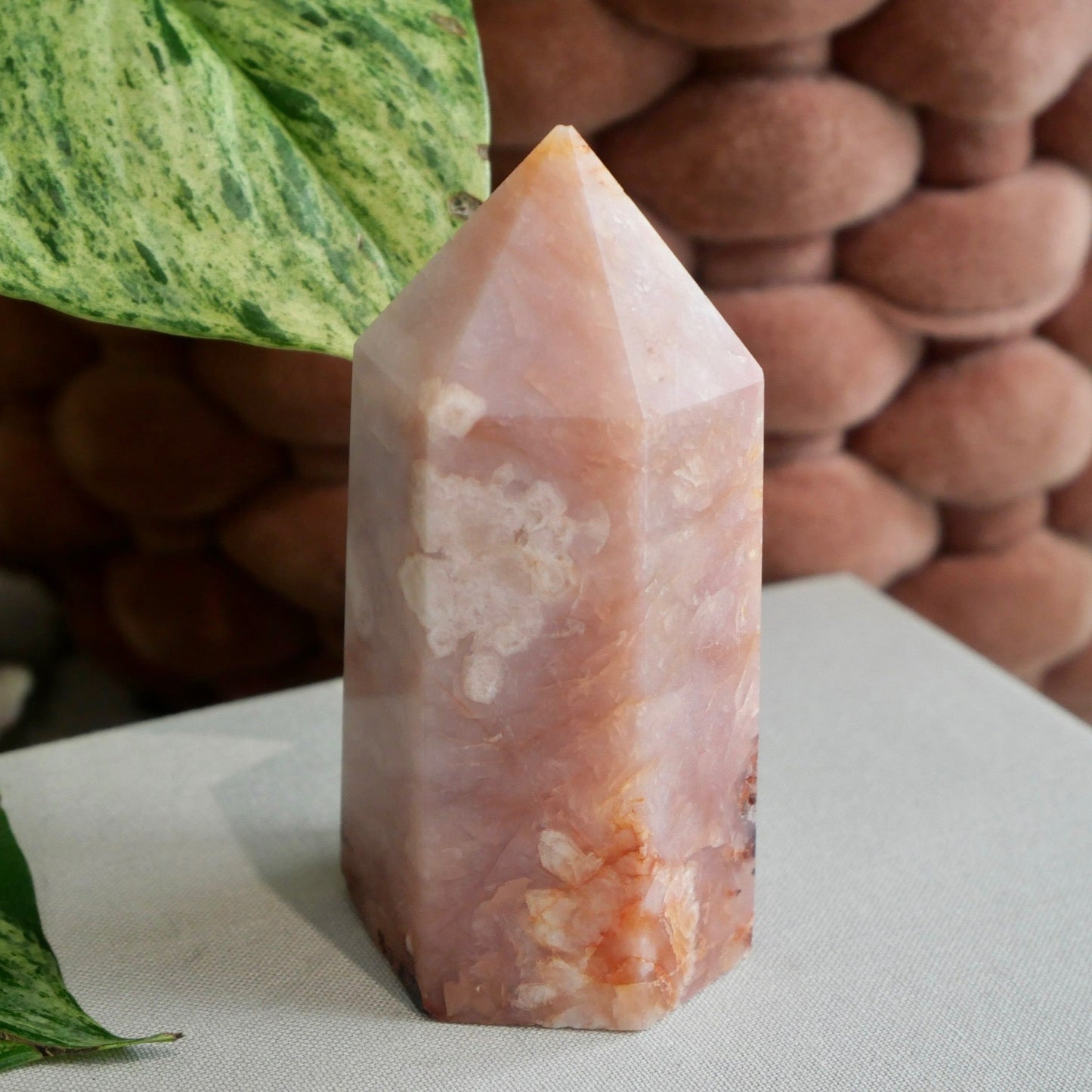 Carnelian with Flower Agate Tower No 93