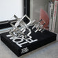 Large Clear Crystal Three Dimensional Cross