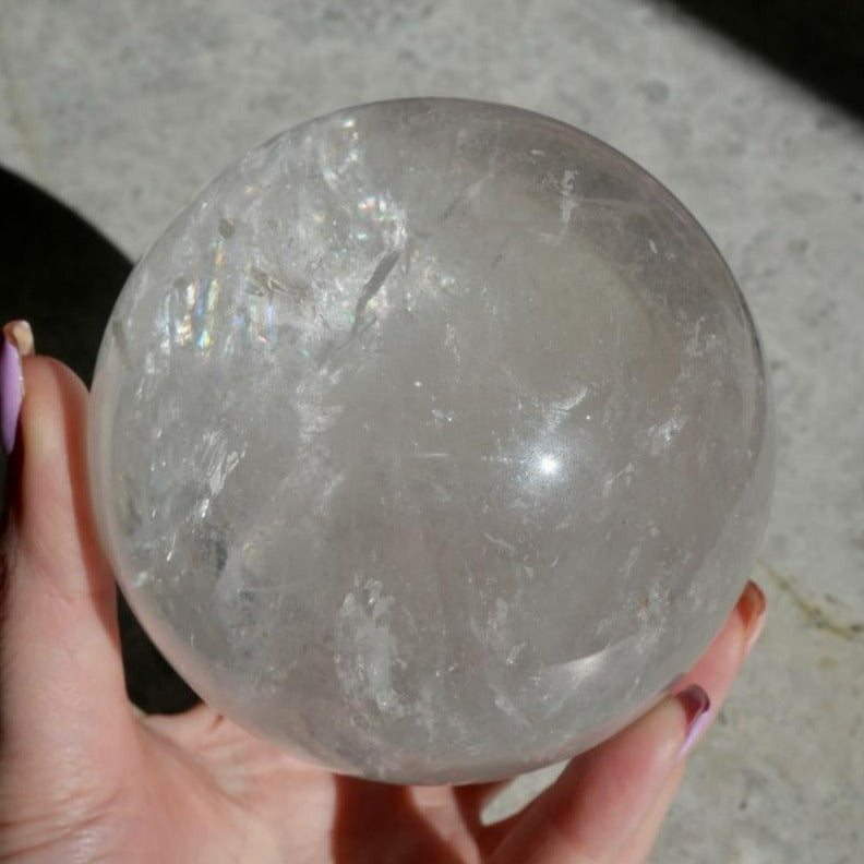 Clear Quartz 92mm Sphere No 21