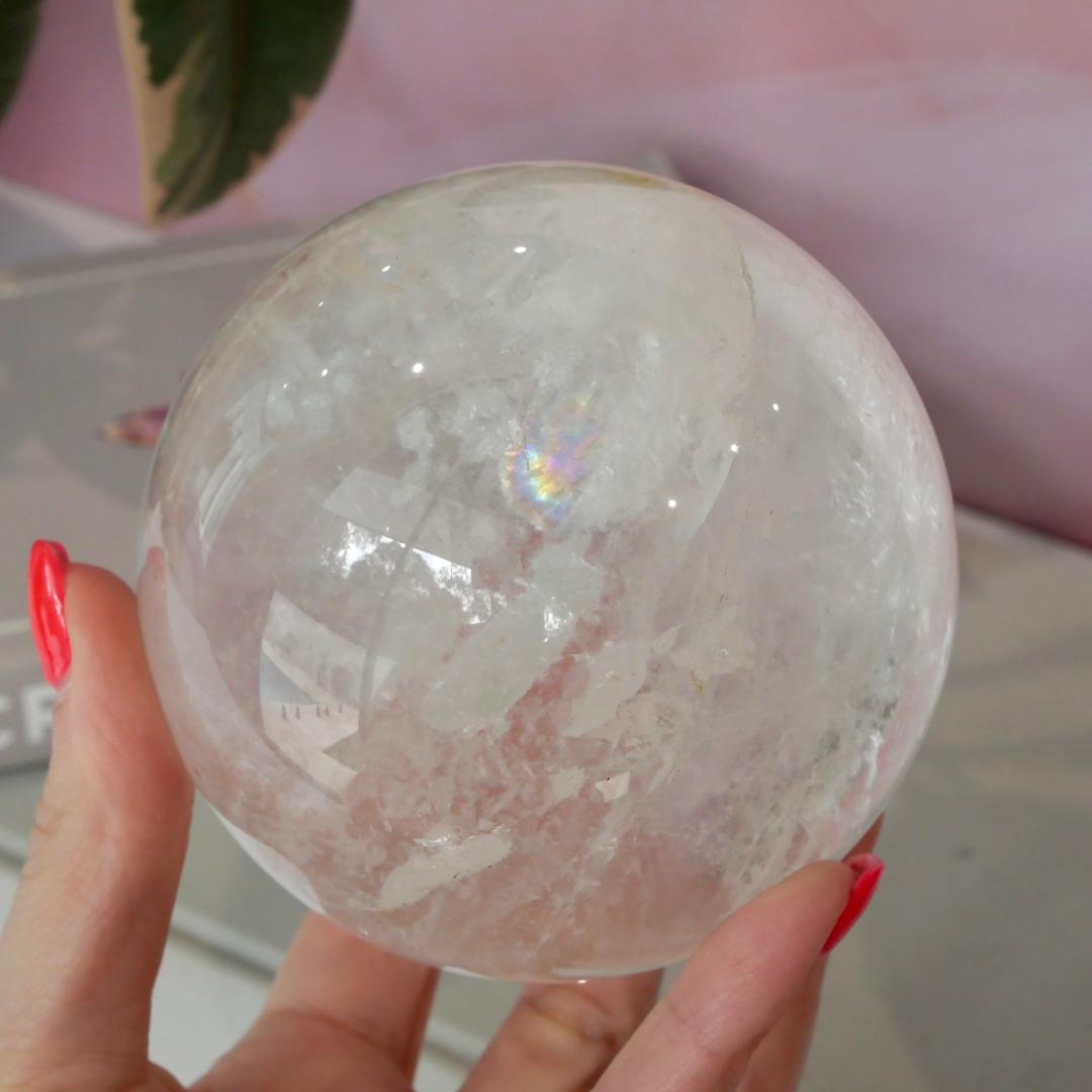 Clear Quartz 92mm Sphere No 22