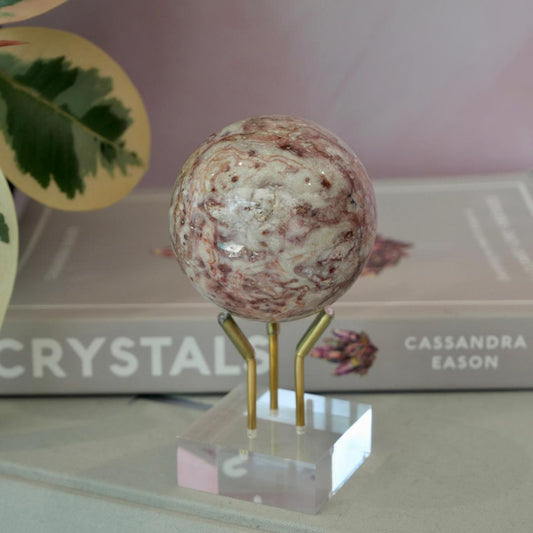 Pink Crazy Lace Agate Sphere No 461