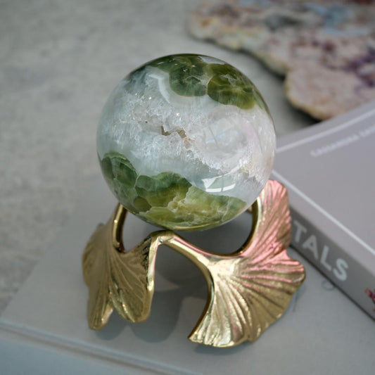 Druzy Fluorite with Quartz Sphere No 71