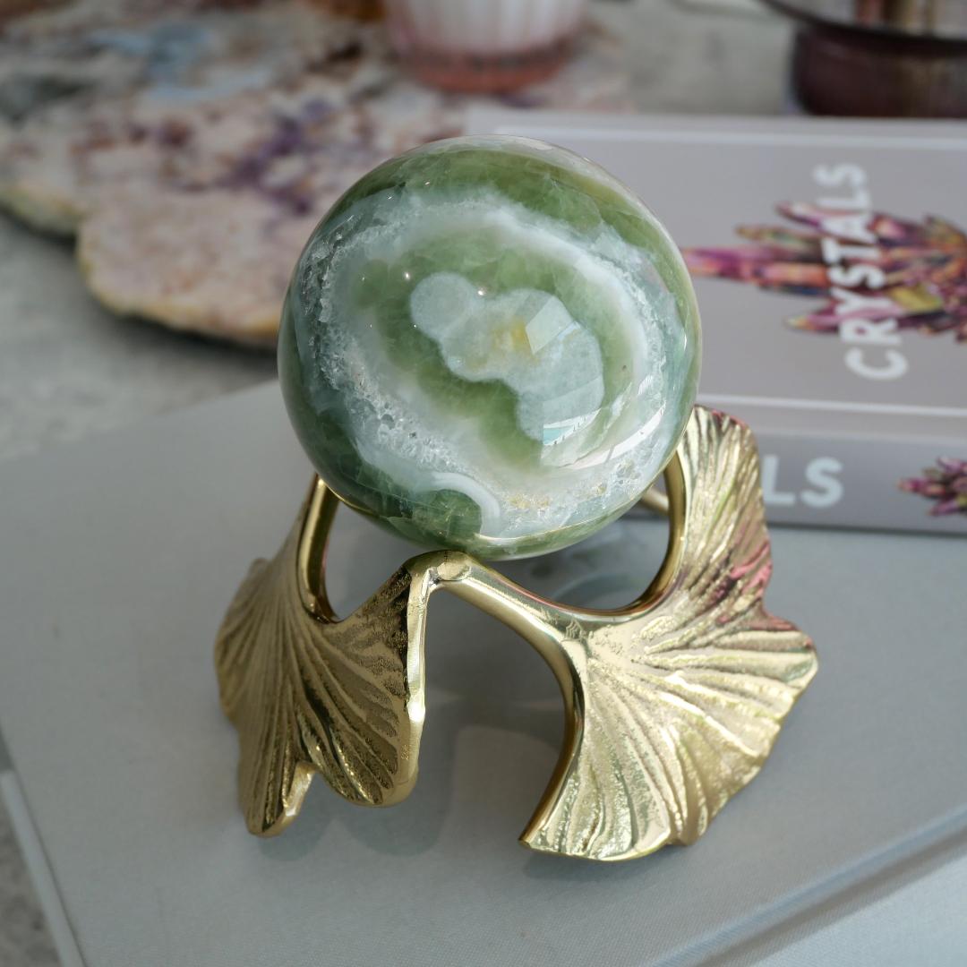 Druzy Fluorite with Quartz Sphere No 72