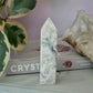 Druzy White Fluorite, Amethyst & Agate Tower No 1