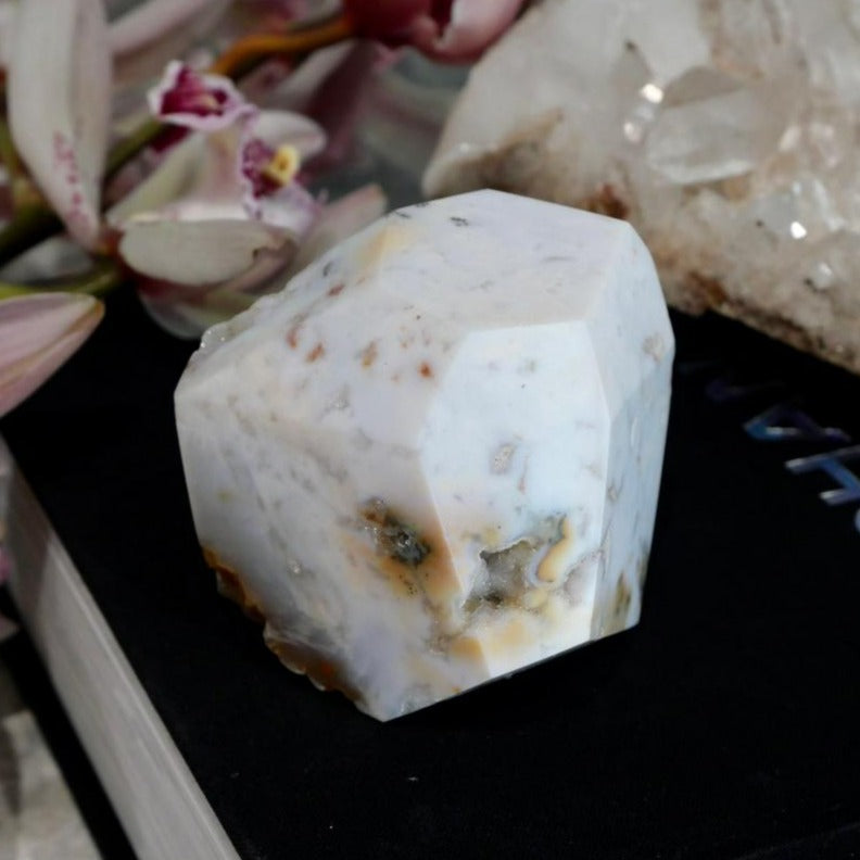 White Druzy Ocean Jasper Free Form No 253