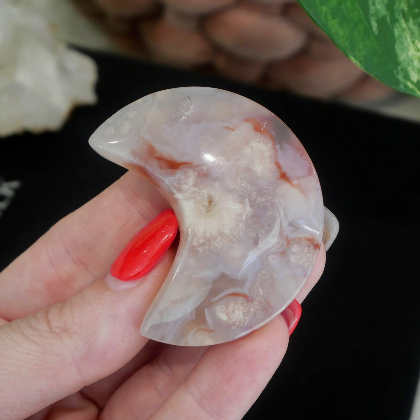 Flower Agate Moon No 29