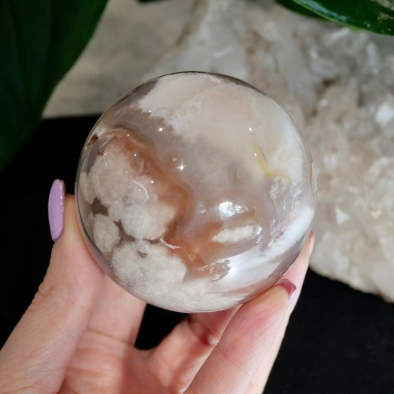 Flower Agate Sphere No 260