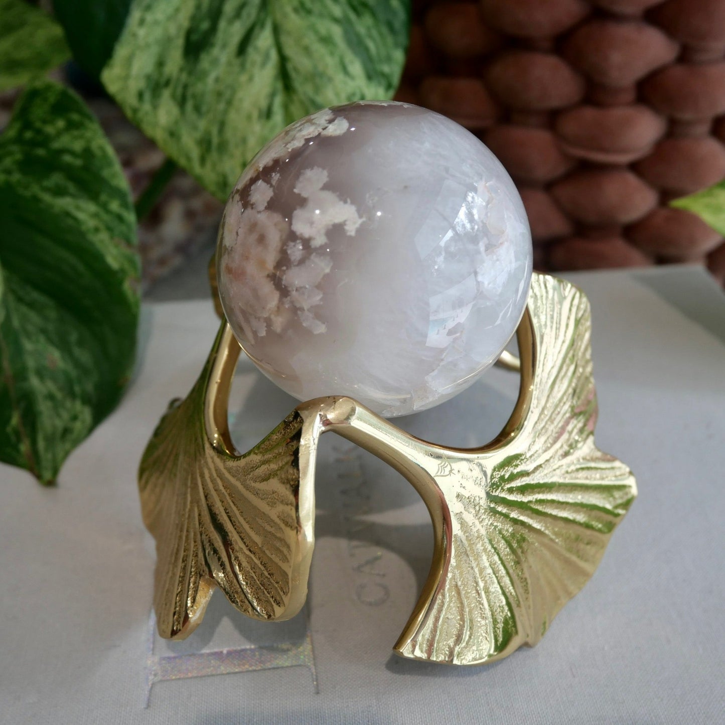 Flower Agate Sphere No 46