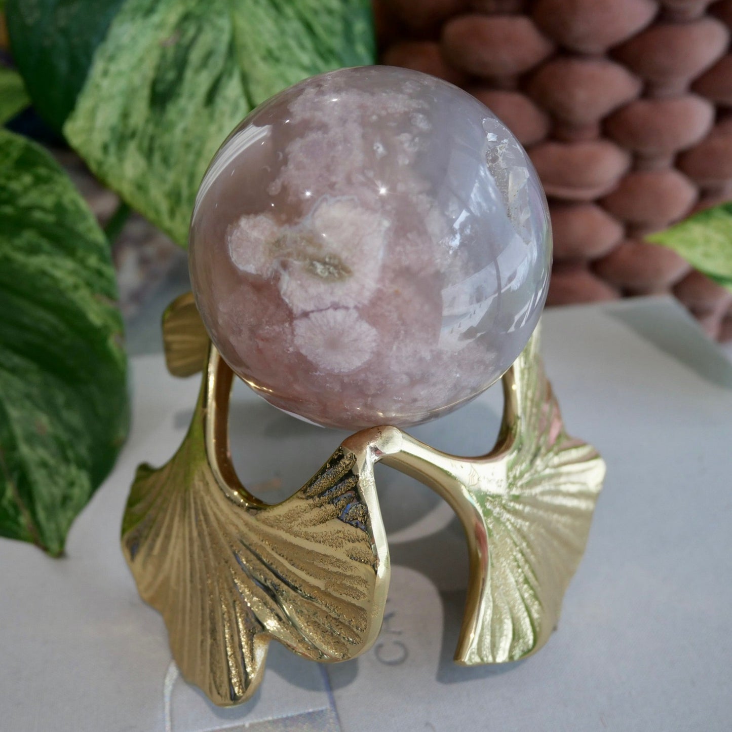 Flower Agate Sphere No 48