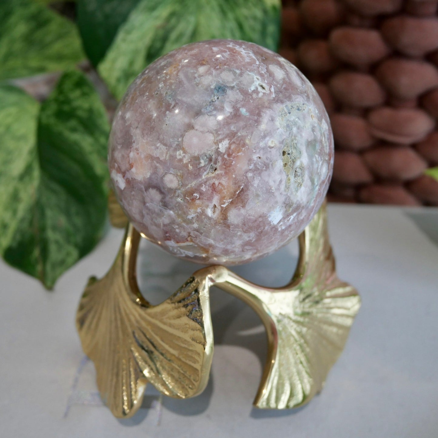 Flower Agate Sphere No 49