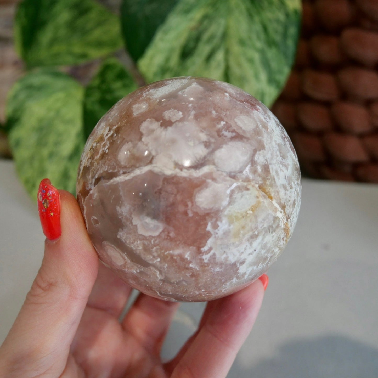 Flower Agate Sphere No 49