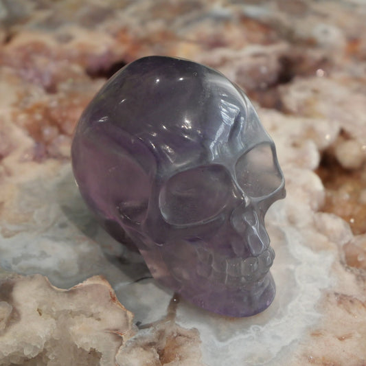 Rainbow Fluorite with Mica Skull