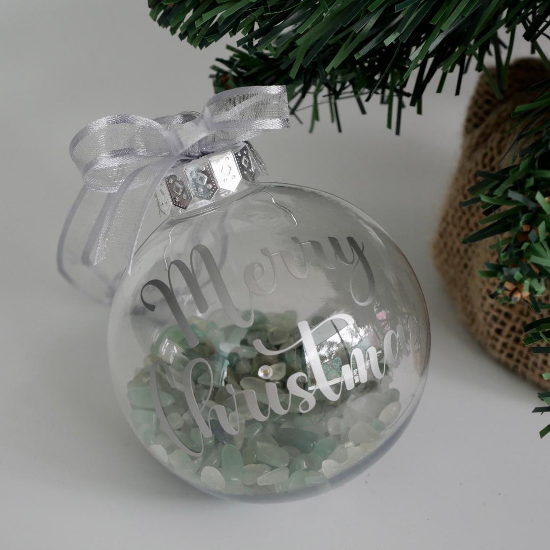 Green Aventurine Christmas Bauble Decoration