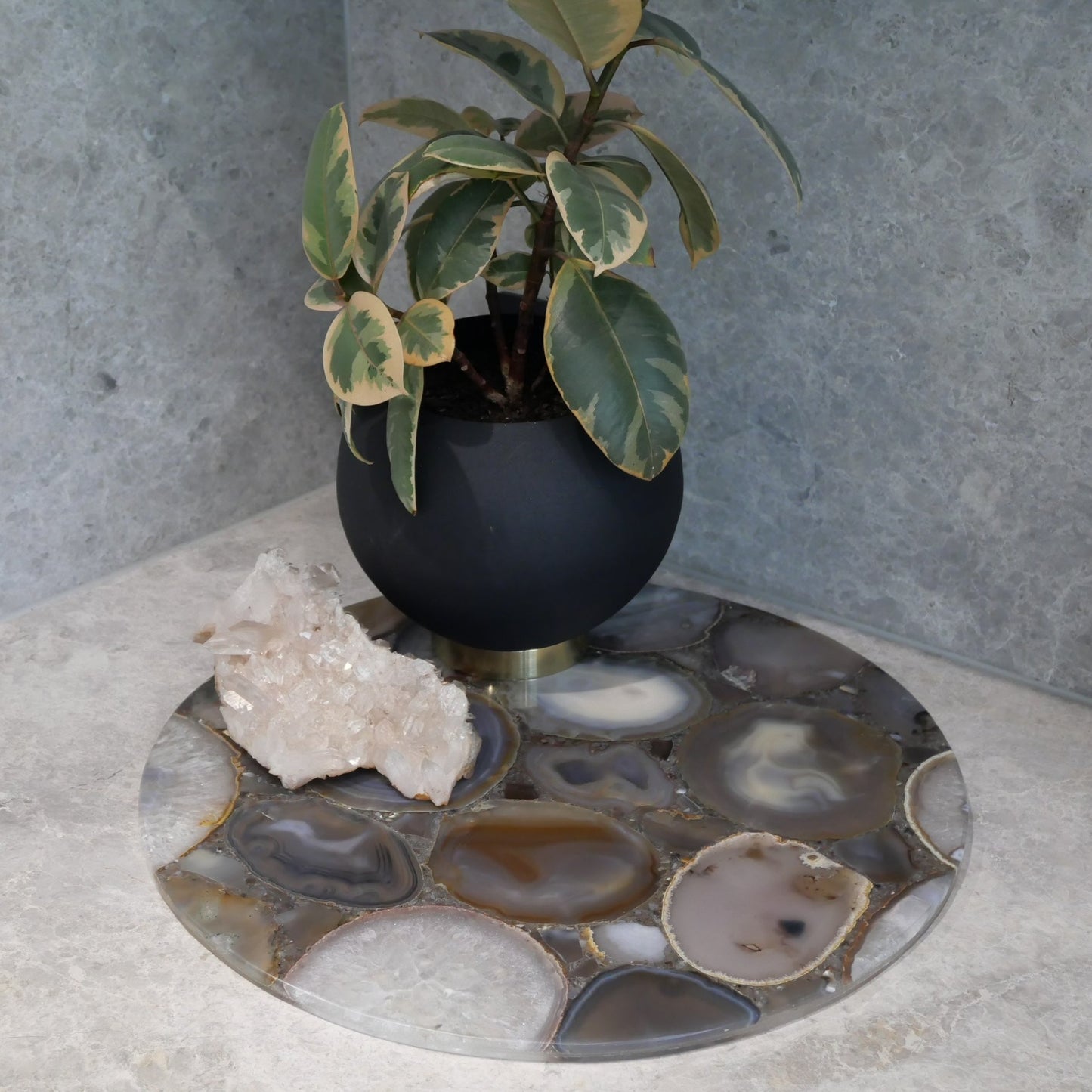 Grey Agate Round 450mm Platter